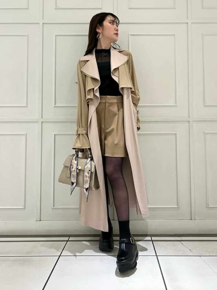 【SNIDEL】 Sustainableレイヤードグロストレンチ SNIDEL（スナイデル）の「【00サイズあり】Sustainableレイヤード